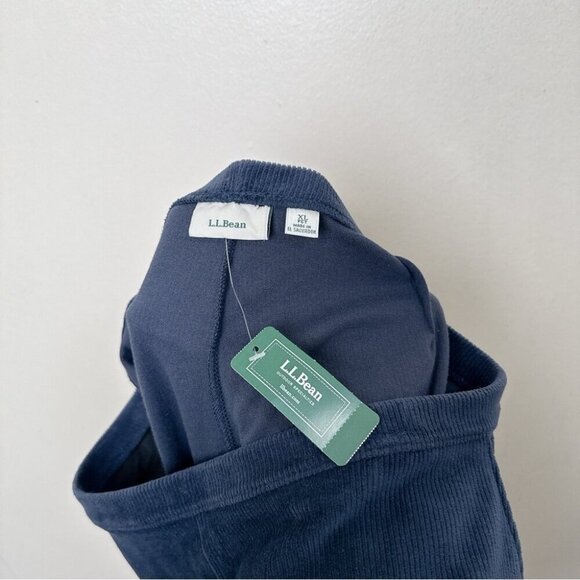 L.L.Bean Womens XL Petite Perfect Fit Knit Cords Straight-Leg Navy Color - Picture 9 of 14